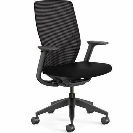 THE HON CO Task Chair, Mesh Back, Fabric Seat, 27-7/8inx25inx42-1/2in, Black HONFXT0STAMC10T